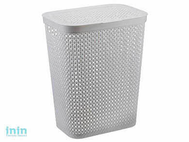 Корзина для белья ПИРУЛА 35л (смоки) (IDEA)