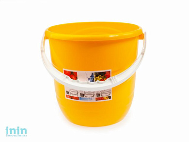 Ведро Practic (Практик) 12 л, солнечный, BEROSSI (Изделие из пластмассы. Литраж 12 л)