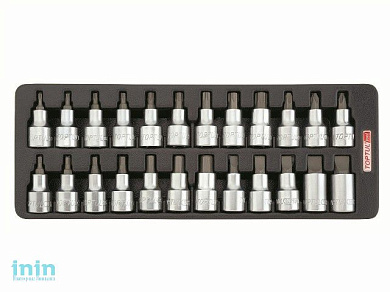 Набор-сет бит под трещотку 1/2" 24шт. 136х364мм TOPTUL (GAAT2402)