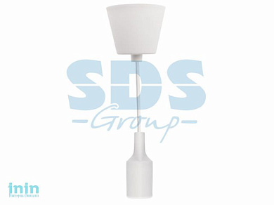 Патрон силиконовый  E27 со шнуром 1 м белый REXANT