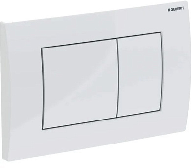 Смывная клавиша Delta30, пластик, для двойного смыва, белый глянец