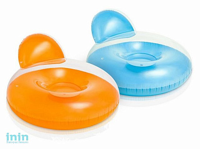 Надувное кресло Pillow-Back Lounge, 137x122 см, INTEX (2 цвета)