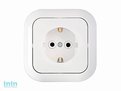 Розетка 1-ая (скрытая, с/з) белая, Гармония, Bylectrica (Розетка штепсельная с заземляющим контактом скрытой установки Гарантийный срок:24 месяца)