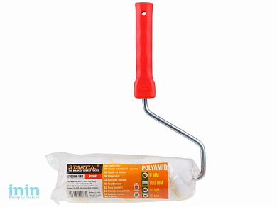 Валик "POLYAMID" 48-180мм с ручкой 8мм STARTUL PROFI (полиамид, гирпаинт, для водорастворимых и органических ЛКМ, лаки и эмали)