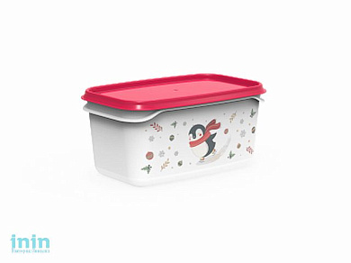 Контейнер Christmas, 0,5 л, роза, BEROSSI (Изделие из пластмассы.   Размер 160 х 101 х 77 мм)