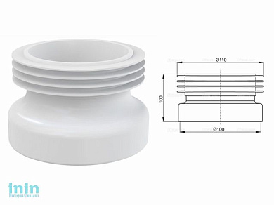 Манжета для унитаза прямая (Манжета для унитаза прямая) (Alcaplast)