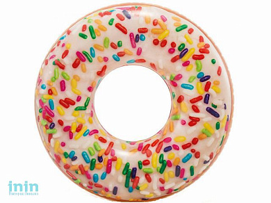 Надувной круг для плавания Пончик с посыпкой, 114 см, INTEX (от 9 лет)