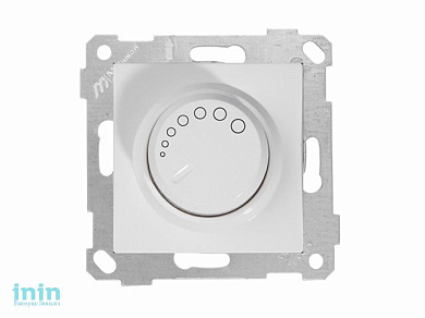 Выключатель поворотный (диммер) (скрытый, без рамки, винт. зажим, 1000Вт) белый, RITA, MUTLUSAN (220VAC, 100 - 1000VA,  50 Hz, IP20)