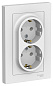 Розетка двойная с/з Schneider Electric Atlas Design ATN000124