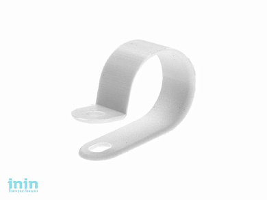 Серьга для кабеля 12 мм белая (50 шт в карт. уп.) STARFIX