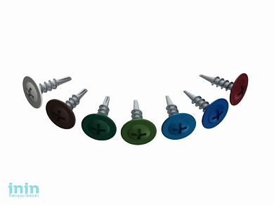 Саморез 4.2х16 мм с прессшайбой, цинк, со сверлом, RAL 5005 (150 шт в пласт. конт.) STARFIX (цвет сигнальный синий)