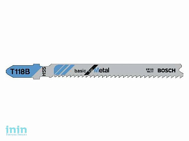 Пилка лобз. по металлу T118B (1 шт.) BOSCH (пропил прямой, тонкий, для базовых работ)