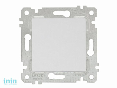 Выключатель 1-клав. двухполюсный (скрытый, без рамки, винт. зажим) белый, RITA, MUTLUSAN (10 A, 250 V, IP 20)