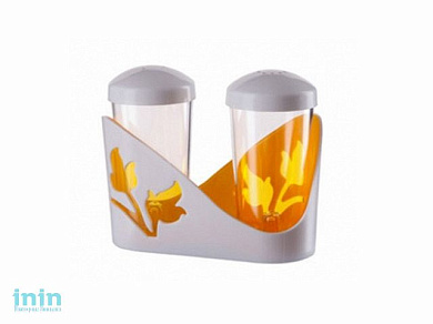 Набор для специй "Viola", оранжевый, BEROSSI (Изделие из пластмассы. Размер 61 х 105 х 84 мм)