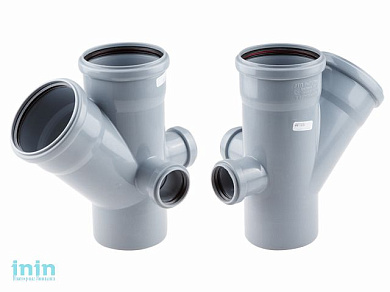 Крестовина двухплоскостная для внутренней канализации 110/110х45/50/50 правая, тыл РосТурПласт (Крестовина 2-х плоскостная110х110х45х50х50х50)