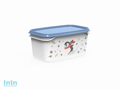 Контейнер Christmas, 0,5 л, васильковый, BEROSSI (Изделие из пластмассы.   Размер 160 х 101 х 77 мм)