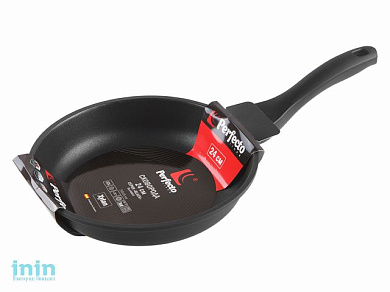 Сковорода литая ф 24х5.5 см, алюм., антиприг. покр., серия Black, PERFECTO LINEA