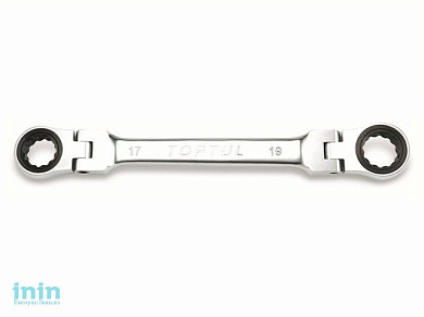 Ключ накидной 16х18мм с поворотными трещотками TOPTUL (AOAE1618)