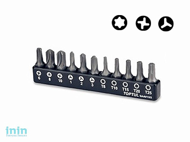 Набор бит 1/4" 11шт. TOPTUL (GAAV1103)