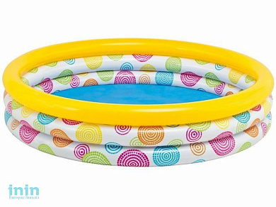 Надувной детский бассейн Cool Dots, 168х38 см, INTEX (от 2 лет)