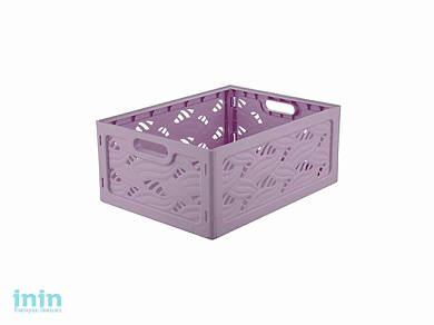 Корзина Flavia 320х240х130, сиреневый, BEROSSI (Изд. из пластм. Размер 320 х 240 х 130 мм (в собранном виде), 580 х 500 х 16 мм (в разложенном виде))