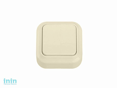 Выключатель 1 клав. (открытый, до 6А) бежевый, Вариант, BYLECTRICA (Выключатель одноклавишный для открытой установки Гарантийный срок:24 месяца)