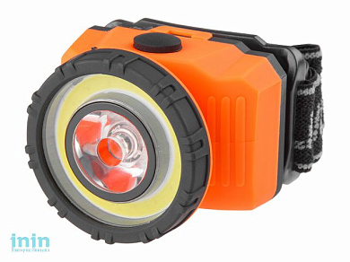 Фонарь налобный светодиодный 1Вт+3Вт 3хAAA ЮПИТЕР