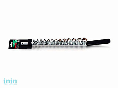 Набор головок 3/8" 7-21мм 6гр. 13шт на подвесе TOPTUL (GAAQ1310)