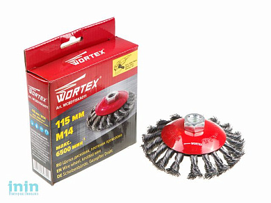 Щетка дисковая косич.115мм/M14 WORTEX
