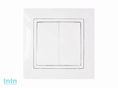 Выключатель 2 клав. (cкрытый, 10А) белый, Уют, Bylectrica (Выключатель  С5 10-861 Гарантийный срок:24 месяца)