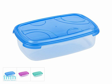 Контейнер пласт. прямоуг. 3 л, с крышкой, Frigo Plus, DRINA (цвета в ассортименте)