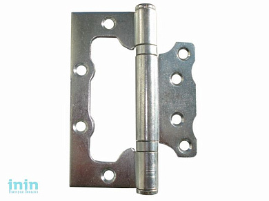 Петля 100 мм универсальная неврезная, белый цинк STARFIX (неразъемная)