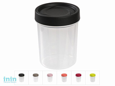 Контейнер пласт. круглый 0.4 л, с крышкой, Spinoja, DRINA (85х110 мм, цвета в ассортименте)