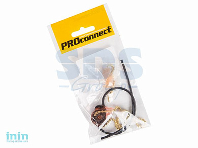 Выключатель для настенного светильника c проводом и деревянным наконечником <Gold> индивидуальная уп (REXANT)