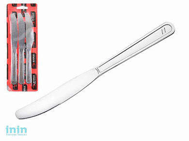 Набор ножей столовых, 3шт., серия CLEAN, DI SOLLE (Длина: 207 мм, длина лезвия: 95 мм, толщина: 2 мм.)