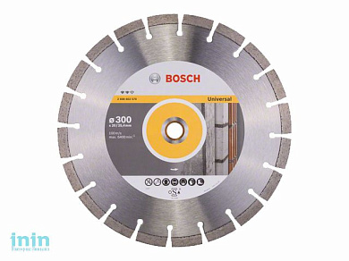 Алмазный круг 300х20/25.4 мм универс. сегмент. EXPERT FOR UNIVERSAL BOSCH (сухая/мокрая резка)