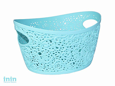 Корзинка КРУЖЕВО 3 л (аквамарин) (IDEA)