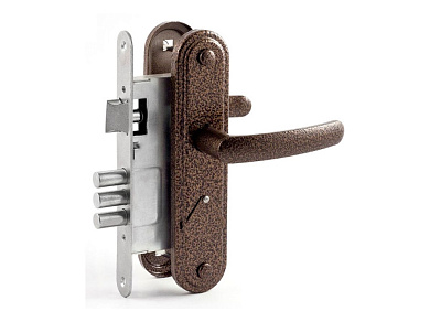 Замок врезной Омега ЗВ9.1-02 (серебро)