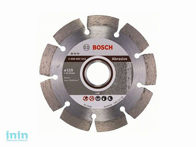 Алмазный круг 115х22 мм по абразив. матер. сегмент. STANDARD FOR ABRASIVE BOSCH (сухая резка)