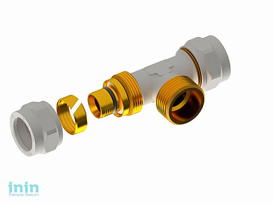 Тройник нар. 1/2"х16 (2.0) для трубы PEX. General Fittings