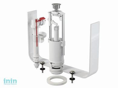 Выпускной комплект со стоп кнопкой, нижний 1/2, Alcaplast (Выпускной комплект со стоп кнопкой SA2000S 1/2")