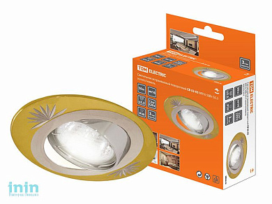 Светильник встраиваемый поворотный СВ 02-05 MR16 50Вт G5.3 золото/никель TDM