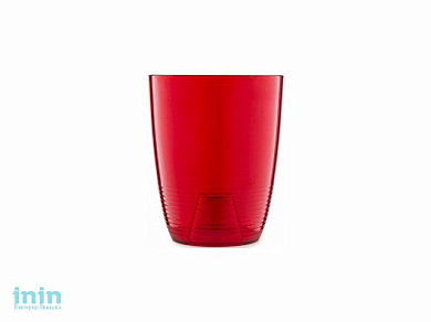 Кашпо для орхидей Mia 1,2 л, красный полупрозрачный, BEROSSI (Изделие из пластмассы. Литраж 1.2.   Размер 12,1 х 12,1 х 14,7  мм)