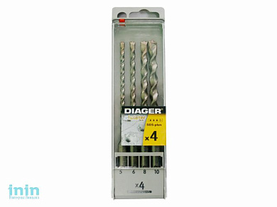 Набор сверл SDS+ Twister 4шт 5-10мм (Diager) (100С)