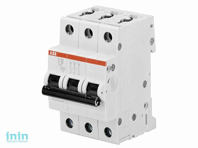 Автоматич. выключатель ABB  S 203 3P С 16А 6кА 3M 2CDS253001R0164 (Модульные автоматические выключатели выполняют защиту установок от перегрузок и кор