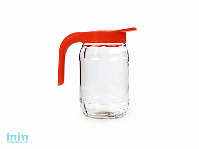 Кувшин Бочонок, мандарин, BEROSSI (Изделие из стекла и пластмассы. Литраж 1.5 литра)