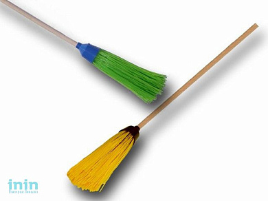 Метла синтетическая круглая с черенком ЭКОНОМ (Ямполь) (пр-во РБ  без НДС)