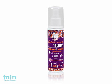 Спрей-лосьон Ultra против комаров, мошек, клещей, слепней, 125 мл,  HELP