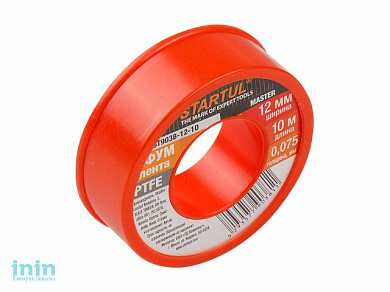 Фум-лента PTFE 12ммх10м STARTUL MASTER (ST9038-12-10) (толщина 0,075мм)