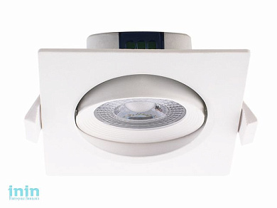 Светильник светодиодный встраиваемый 7 Вт PSP-S 9044 4000К IP40 160-240В поворот(бел. квадр) JAZZWAY (490Лм, нейтральный белый свет)